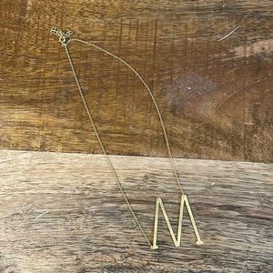 Anthropologie M initial necklace